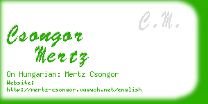 csongor mertz business card